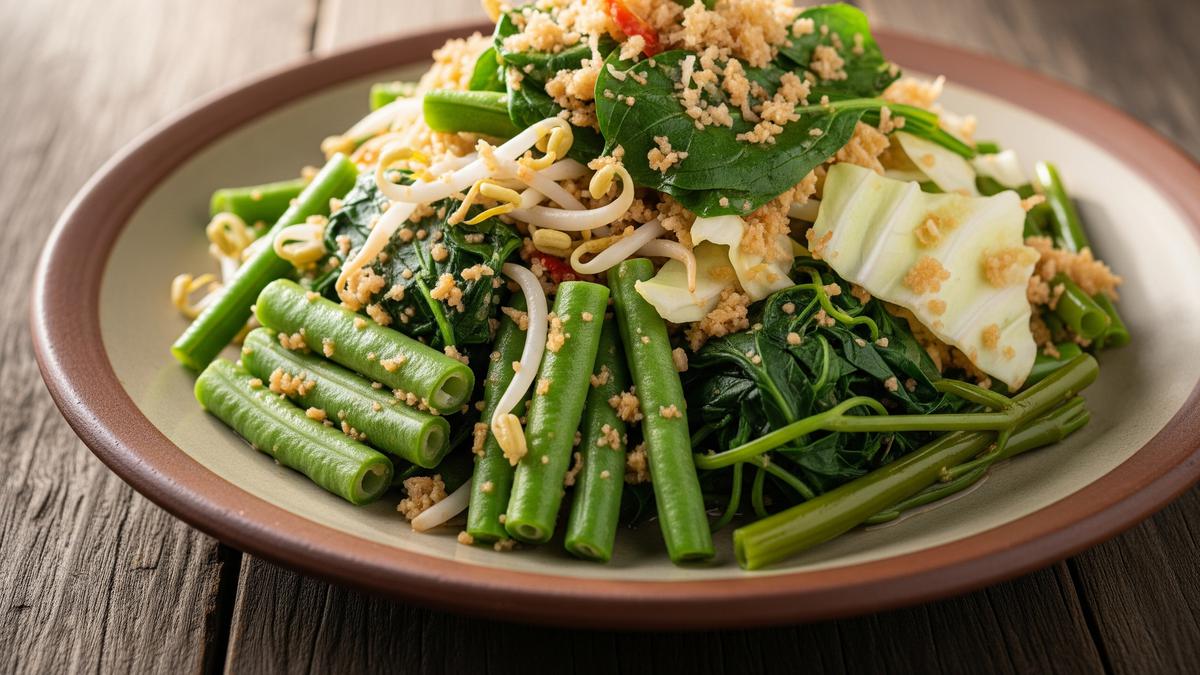 Bumbu Urap Kelapa Kukus Versi Merah dan Putih, Rahasia Gurih Tahan Lama