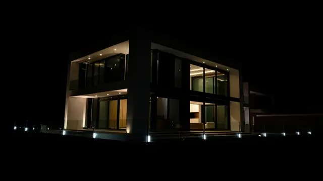 Desain Rumah Minimalis Mewah 2025 Dengan Fasad Full Glass/Ilustrasi gambar oleh AI