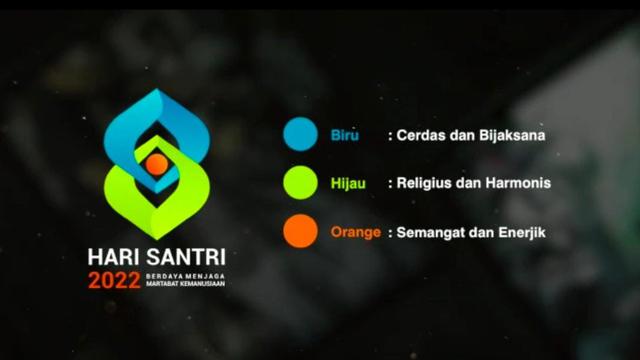 Makna filosofi logo Peringatan Hari Santri 2022 disampaikan Menteri Agama Yaqut Cholil Qoumas atau Menag Yaqut.