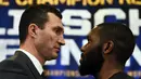 Wladimir Klitschko siap melakoni duel bergengsi dengan Bryant Jennings pada 25 April mendatang, Madison Square Garden, New York. Foto diambil pada Rabu (4/2/2015). (AFP Photo/Jewel Samad) 