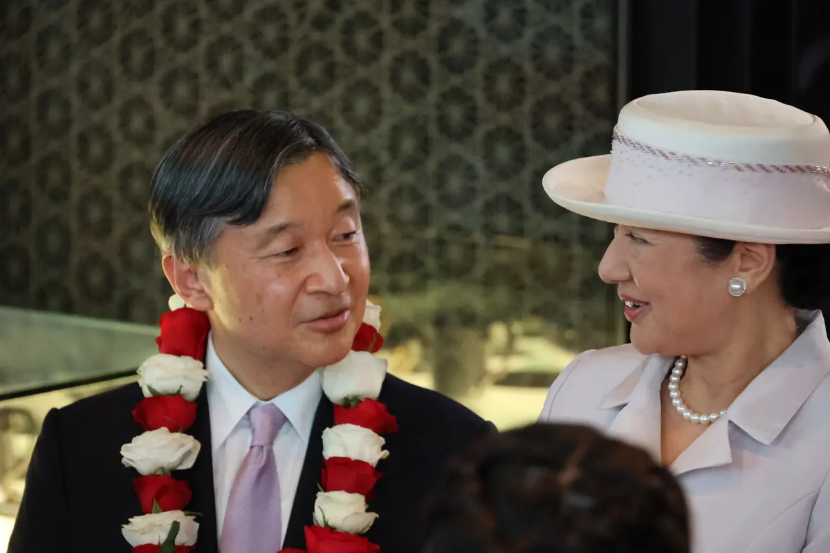 Kaisar Jepang Naruhito dan Permaisuri Masako tiba di Indonesia, Sabtu (17/6/2023).