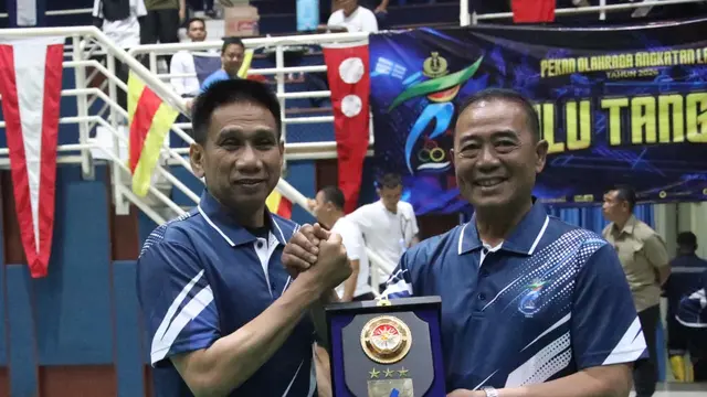 Wakil Menteri Dalam Negeri (Wamendagri) Akhmad Wiyagus menghadiri Exhibition Poral di Markas Komando Armada Republik Indonesia (Koarmada RI), Jakarta, Selasa (14/7/2026). (Dok. Istimewa).
