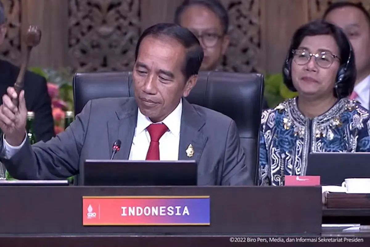 Presiden RI Joko Widodo menutup KTT G20 di Bali pada Rabu (16/11). Hal ini ungkapkan oleh Jokowi di hadapan kepala negara anggota G20 dan tamu undangan (Sekretariat Presiden)