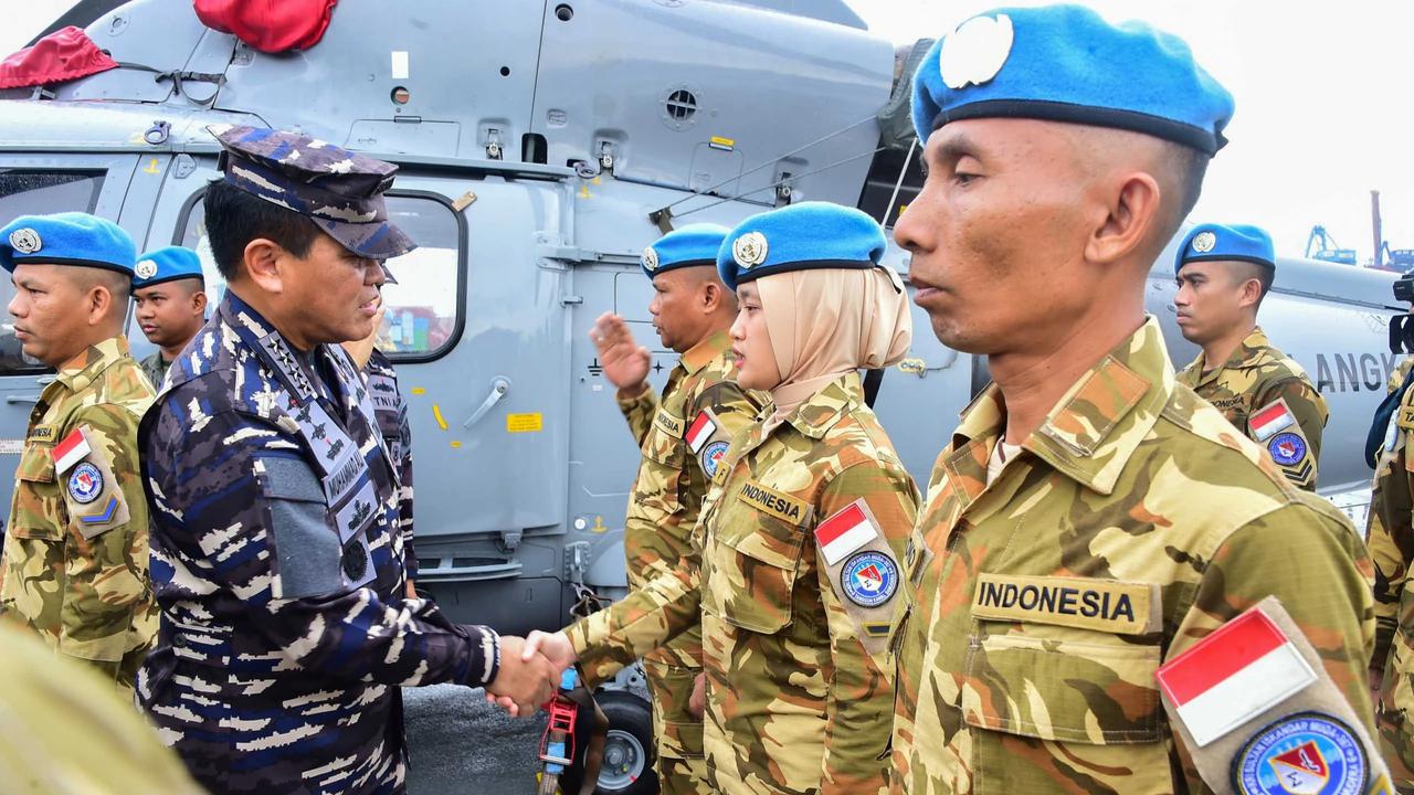 FOTO: 120 Prajurit TNI AL Kembali ke Tanah Air Usai Misi Perdamaian PBB di Lebanon