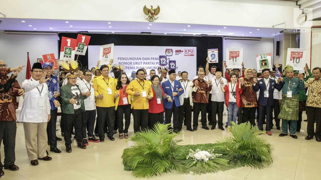Resmi Kantongi Nomor Urut, KPU Tetapkan Berita Acara ke 14 Parpol