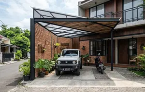 9 Model Carport Industrial yang Tidak Terlihat Kaku, Fasad Rumah Makin Estetik