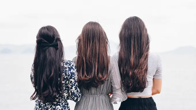 Ilustrasi rambut panjang