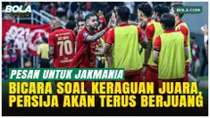 Pelatih Persija Jakarta, Mauricio Souza, merespons keraguan The Jakmania soal peluang juara di BRI Super League 2025/2026, Minggu (15/3/2026) di Jakarta International Stadium (JIS), menegaskan tim tetap berjuang hingga akhir musim.