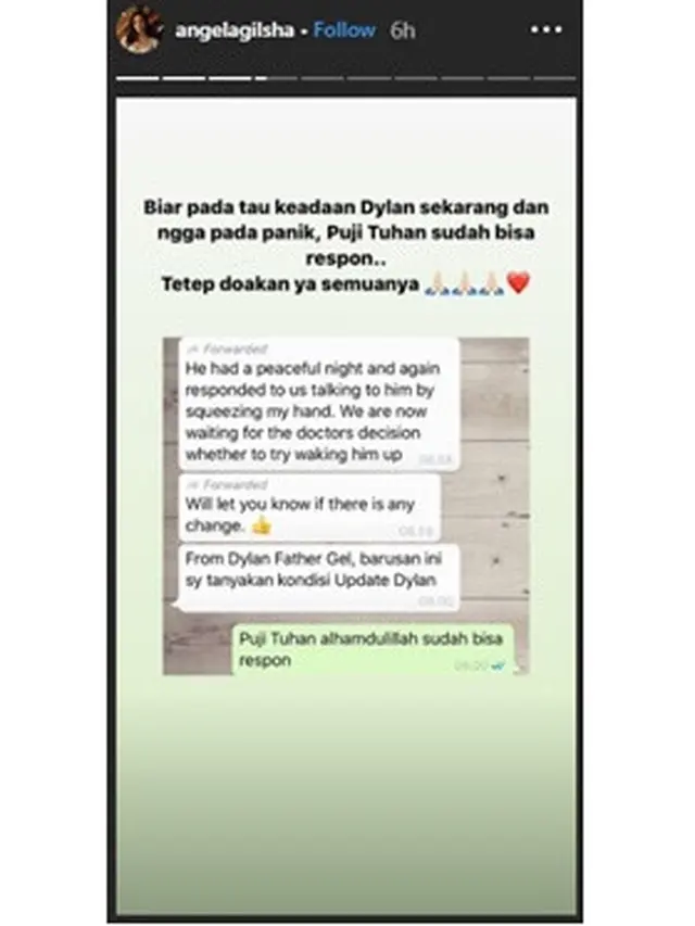 5 Ungkapan Doa Pemain Anak Langit Untuk Kesembuhan Dylan Carr