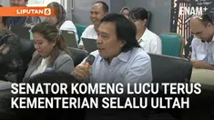 Rapat Dengar Pendapat Komite II DPD RI dengan Kementerian Perhutanan, Rabu (17/9). Senator asal Jawa Barat, Alfiansyah Bustami alias Komeng bikin ngakak.