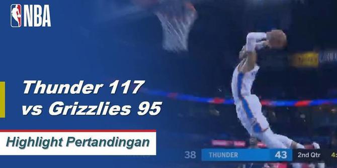Cuplikan Pertandingan NBA : Thunder 117 vs Grizzlies 95