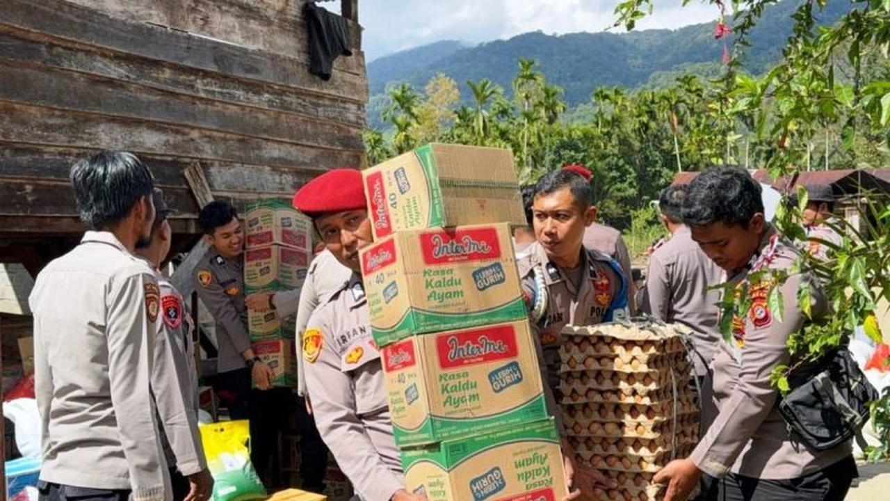 Polres Nagan Raya Salurkan Bantuan Korban Banjir Bandang, Wujud Kepedulian Polri