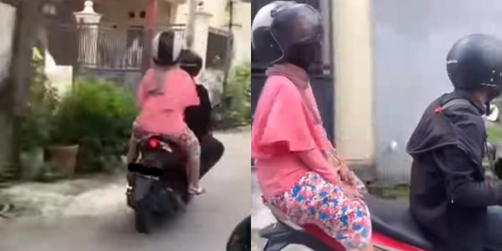Cara boncengan nyeleneh (Instagram/@dagelan)