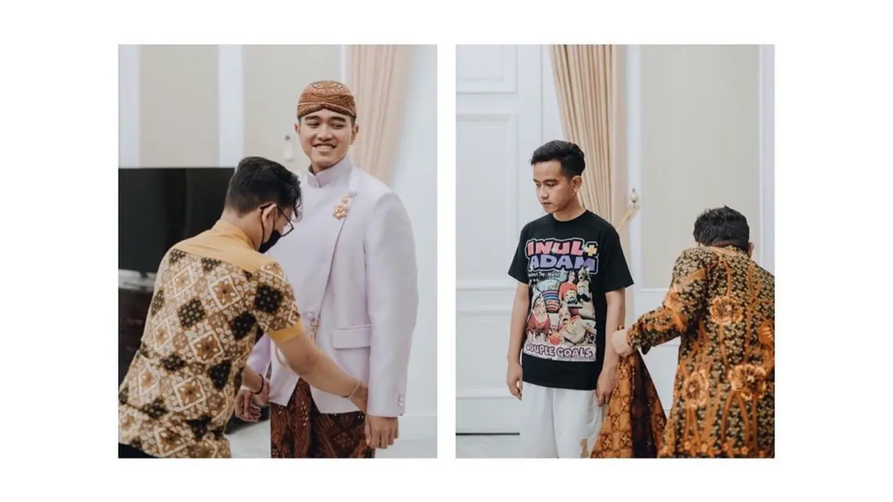 Kaos Gibran Rakabuming Bergambar Inul Daratista dan Adam Suseno Sebelum Upacara Midodareni Pernikahan Kaesang Pangarep Jadi Sorotan