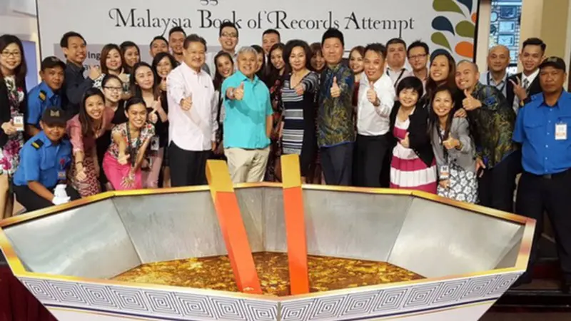 Laksa yang memecahkan rekor di Malaysia. (Instagram/ChefWan58)