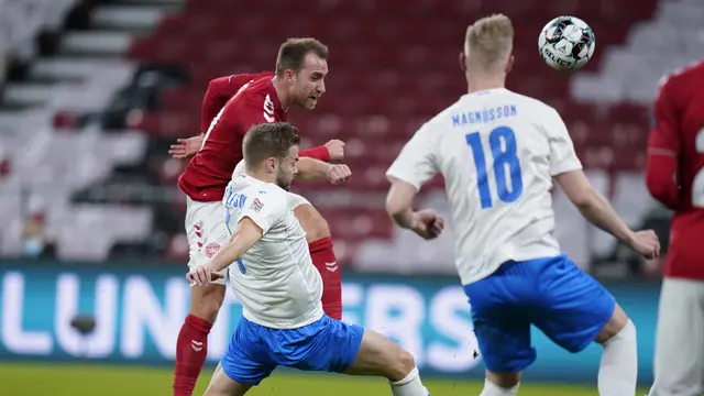 FOTO: Eriksen Cetak Brace, Denmark Tatap Laga Menentukan Kontra Belgia
