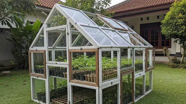 Mini Greenhouse dari Bingkai Foto Lama