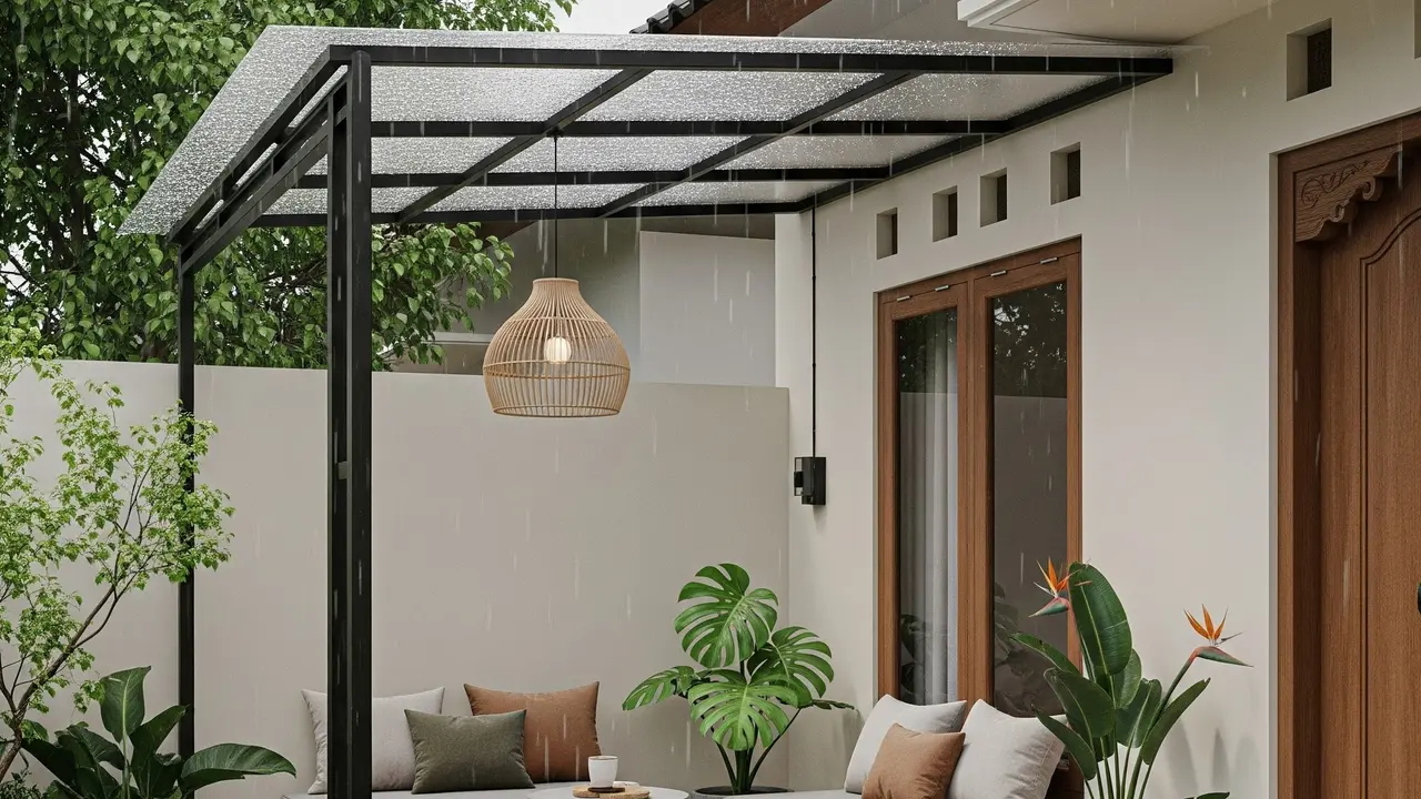 9 Desain Teras Rumah Tetap Kering saat Hujan