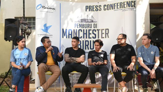 Konferensi Pers film berjudul Pemburu di Manchester Biru (Foto: Istimewa)