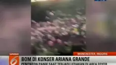 Sebuah ledakan terjadi setelah konser Ariana Grande di Manchester Arena, Kota Manchester, Inggris, Senin 22 Mei 2017 malam.