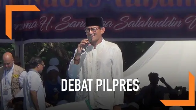 Cawapres Prabowo, Sandiaga Uno tidak menyetujui rencana KPU yang akan menambah jumlah tamu undangan yang hadir dalam debat Pilpres ke-5. Sandi menilai debat bukanlah eforia dari pendukung masing-masing Capres dan Cawapres