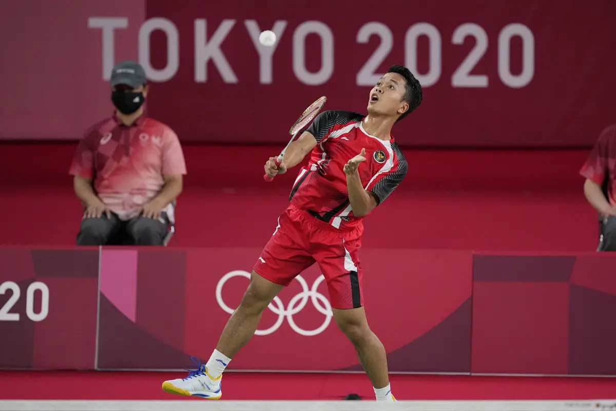 Foto:  Anthony Ginting Raih Poin Pertandingan Perdananya, Menambah Catatan Bagus Bulu Tangkis Indonesia di Olimpiade Tokyo 2020