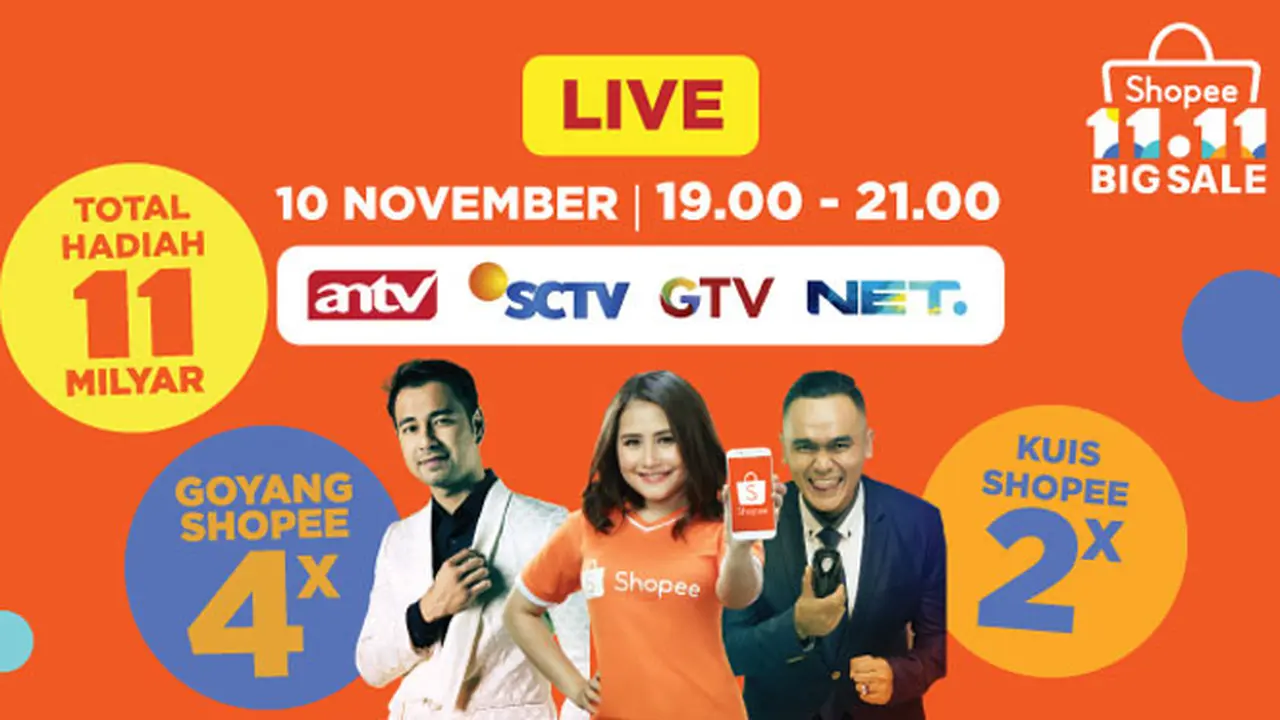 Dipandu Raffi Ahmad dan Prilly Latuconsina, Shopee Berikan Promo Belanja Online Besar-besaran