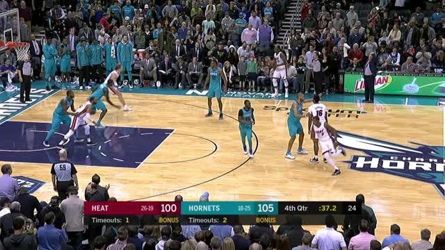 Berita video game recap NBA 2017-2018 antara Miami Heat melawan Charlotte Hormets dengan skor 106-105.