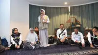 Anggota Komisi IX DPR RI Hj. Hasnah Syam MARS mengunjungi Pemondokan Haji asal Kabupaten Barru, Sulawesi Selatan di Hotel Mina View, Makkah Arab Saudi, Ahad (25/06/2023) waktu setempat.