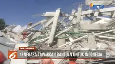 Dapat tawaran bantuan bencana dari 18 negara, Menkopolhukam Wiranto menyatakan Presiden putuskan terima bantuan.