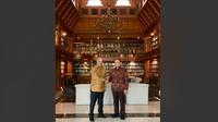 Ketua Fraksi Partai Golkar DPR RI Muhammad Sarmuji menemui Ilham Habibie, Ahli Teknologi Penerbangan yang juga putra Presiden ke-3 RI BJ Habibie. (Ist)