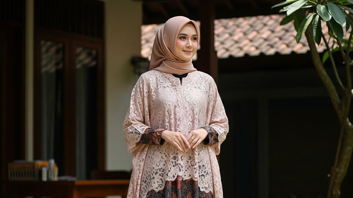 12 Model Gamis Batik Brokat Nyaman Dipakai untuk Tampilan Elegan, Cocok untuk Berbagai Acara