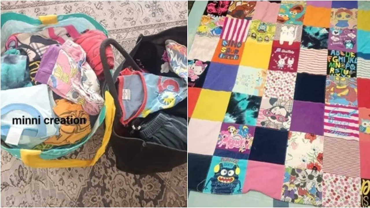 Ibu Ini Sulap Baju Lama Anak Jadi Selimut, Kreatif dan Ramah Lingkungan