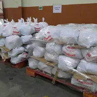 Sebagian Paket Sembako Yang Siap Didistribusikan EMTEK Peduli Corona Melalui 50 Warung Mitra Bukalapak Di Wilayah Jabodetabek. (EMTEK)