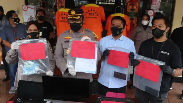 Jumpa press di Polresta Balikpapan Kaltim
