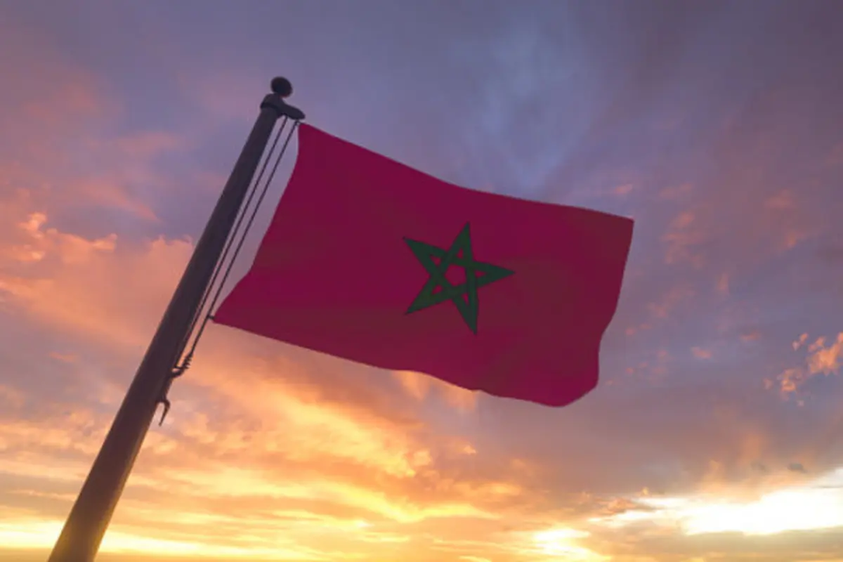 Ilustrasi bendera Maroko. (Unsplash)
