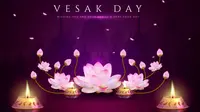 Ilustrasi Hari Raya Waisak. (Image by freepik)