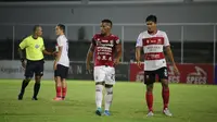 Eber Bessa berhasil mencetak satu gol dan turut membantu Bali United menang atas Madura United pada pekan ke-32 BRI Liga 1 2021/2022 di Stadion Kompyang Sujana, Denpasar, Senin (21/3/2022) malam WIB. (Bola.com/Maheswara Putra)