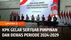 Komisi Pemberantasan Korupsi menggelar serah terima jabatan untuk Pimpinan KPK periode 2024-2029. Setyo Budiyanto resmi menjabat sebagai Ketua KPK dan didampingi oleh empat orang Wakil Ketua.