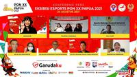 Konferensi Pers Eksibisi eSports PON XX Papua 2021 secara daring oleh PB ESI (Pengurus Besar Esports Indonesia) pada hari Selasa (24/8).