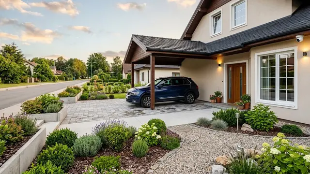 Desain Carport Rumah Tanpa Pagar