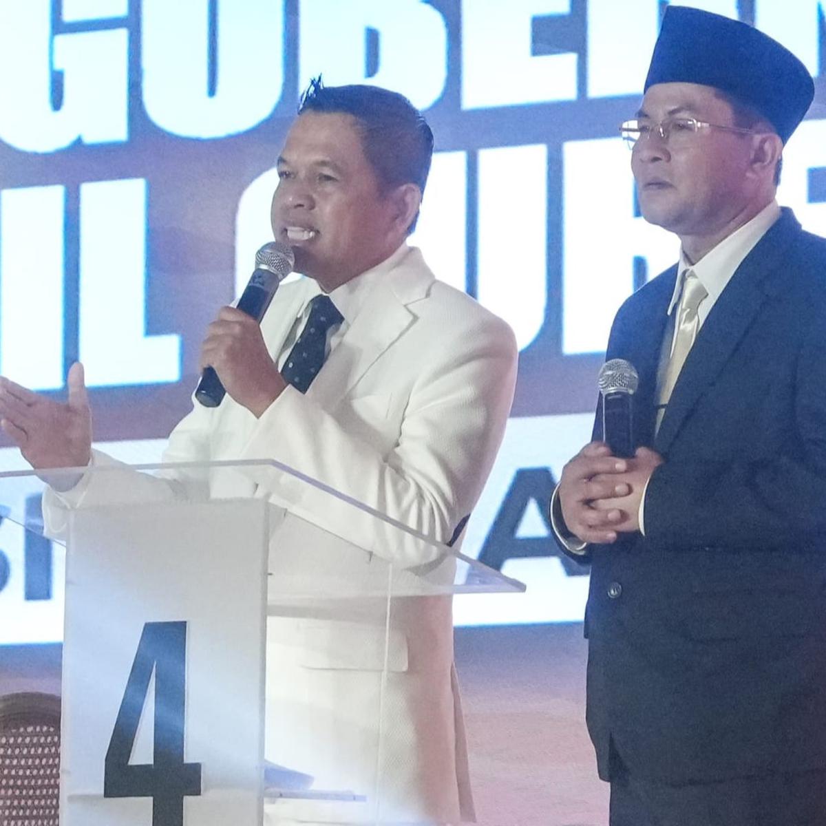 Dedi Mulyadi saat debat pilkada jabar