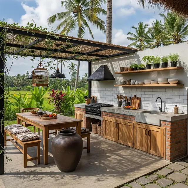 Model Dapur Nuansa Pedesaan Modern Sederhana