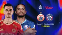 BRI Super League 2026/27- Persija vs Arema: Big Match pada Matchweek 6 Live Streaming di Vidio
