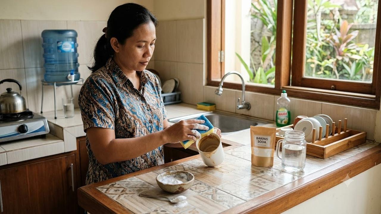 Cara Menghilangkan Noda Teh di Cangkir Putih