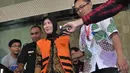 Masyitoh ditetapkan sebagai tersangka dalam kasus dugaan suap sengketa Pilkada Palembang dan memberikan keterangan palsu, Jakarta, Kamis (2/10/2014) (Liputan6.Com/Miftahul Hayat)