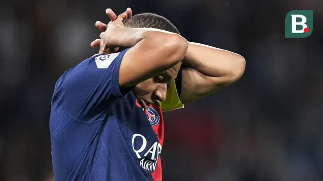 Foto: Wajah Lesu Kylian Mbappe setelah PSG Ditumbangkan Nice di Kandang Sendiri