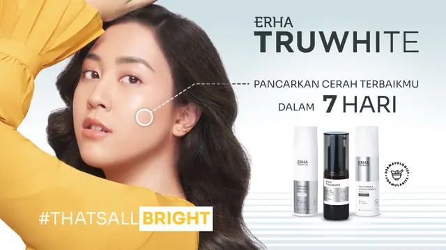Sherina Munaf dalam kampanye #ThatsAllBright dari ERHA Truwhite. (dok. ERHA)
