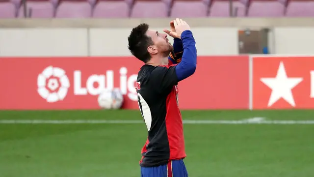 FOTO: Selebrasi Emosional Lionel Messi untuk Mendiang Diego Maradona