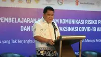 Direktur Jenderal Pencegahan dan Pengendalian Penyakit (P2P) Kementerian Kesehatan, Maxi Rein Rondonuwu soal program vaksin inklusif COVID-19. Foto: Aihsp.
